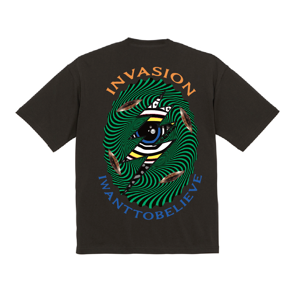 【予約商品:10月中旬以降お届け予定】INVASION Eye TEE BLACK