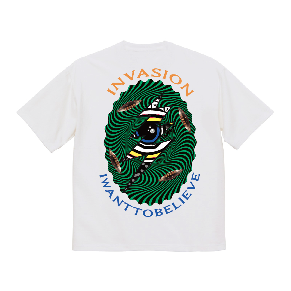 【予約商品:10月中旬以降お届け予定】INVASION Eye TEE WHITE
