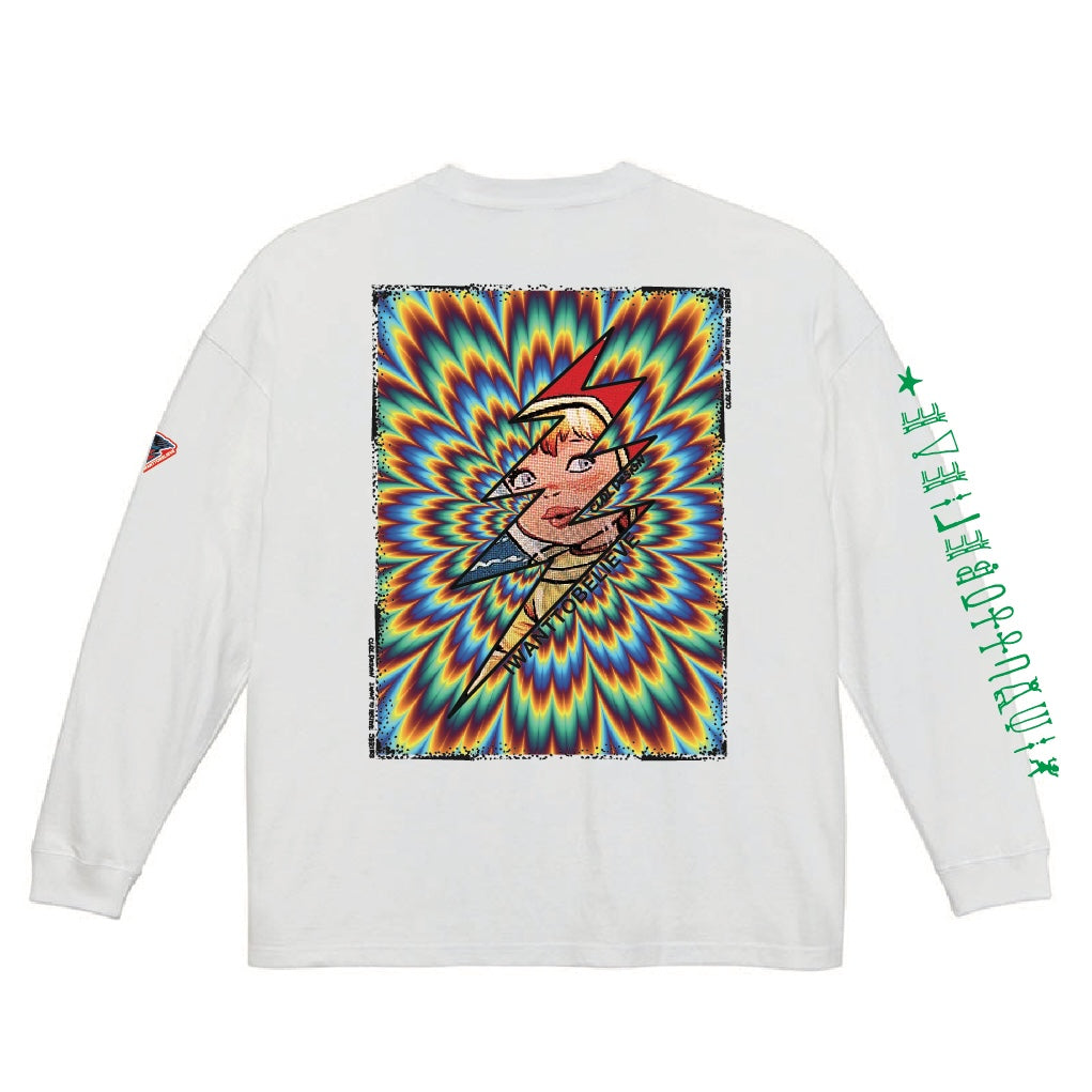LONG T 001 Title: IWANTTOBELIEVE EYES White