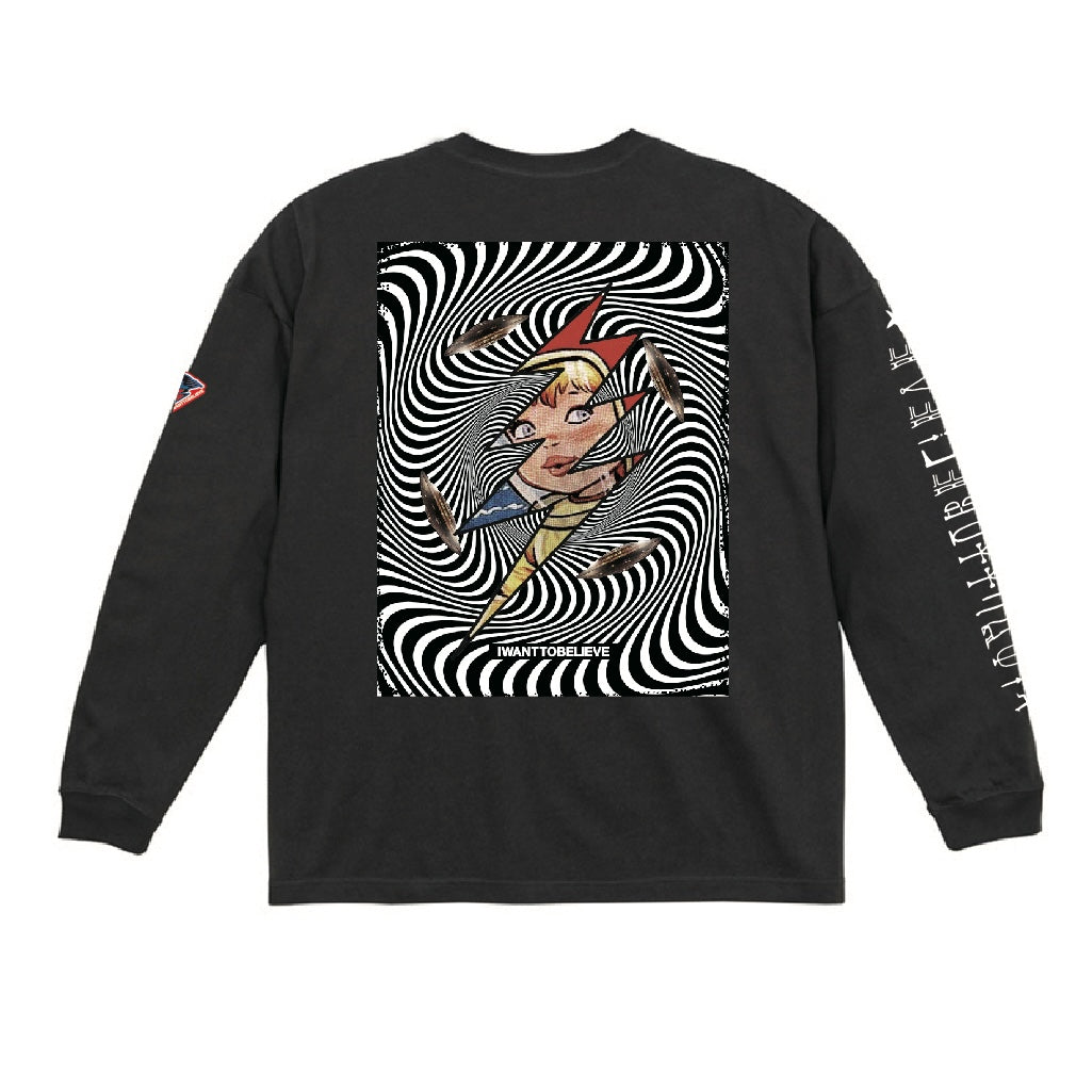 LONG T 003 Title: IWANTTOBELIEVE UFO EYES Black