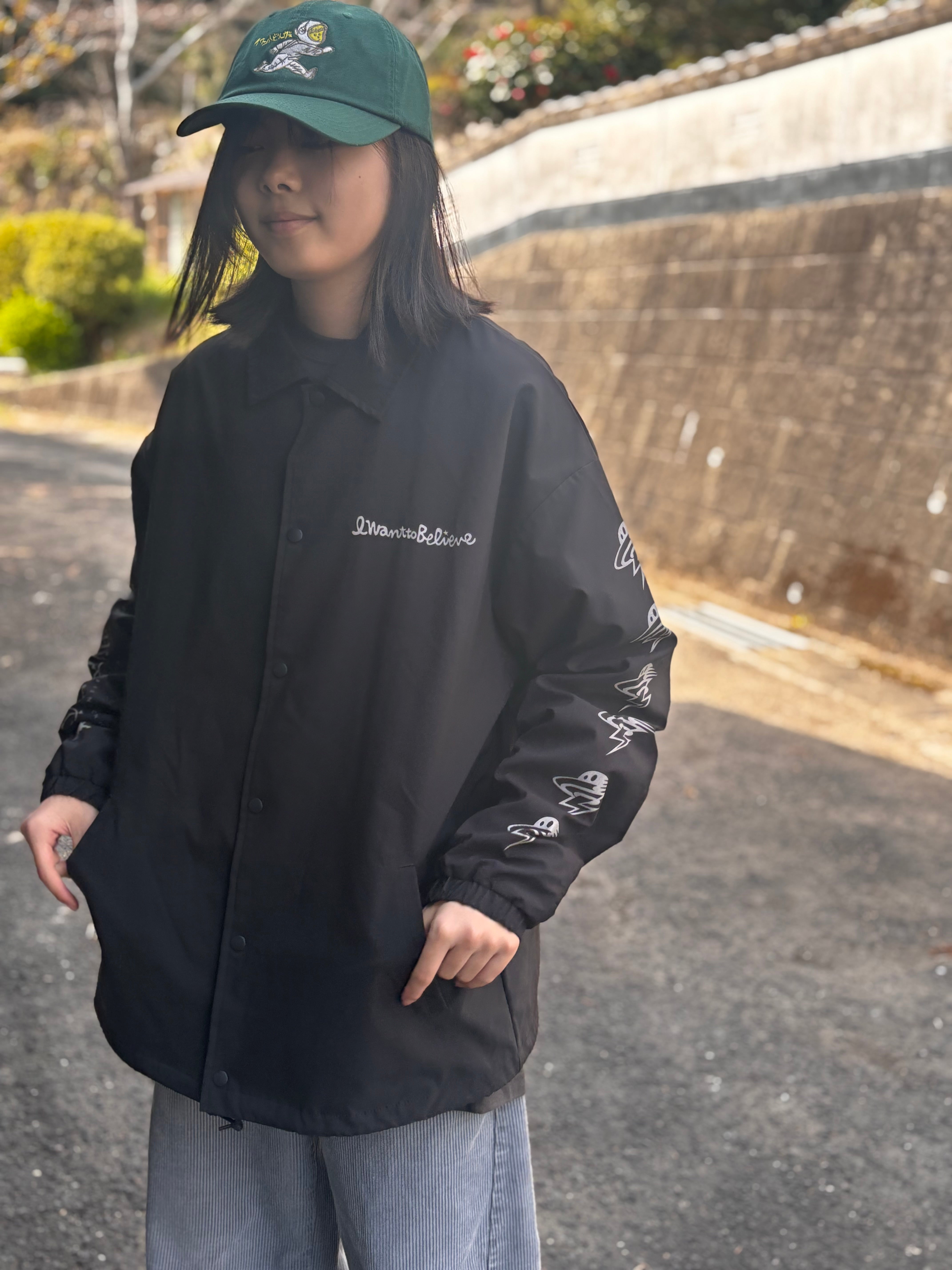 IWANTTOBELIEVE 定番のコーチジャケット。 BLACK – Iwantobelieve