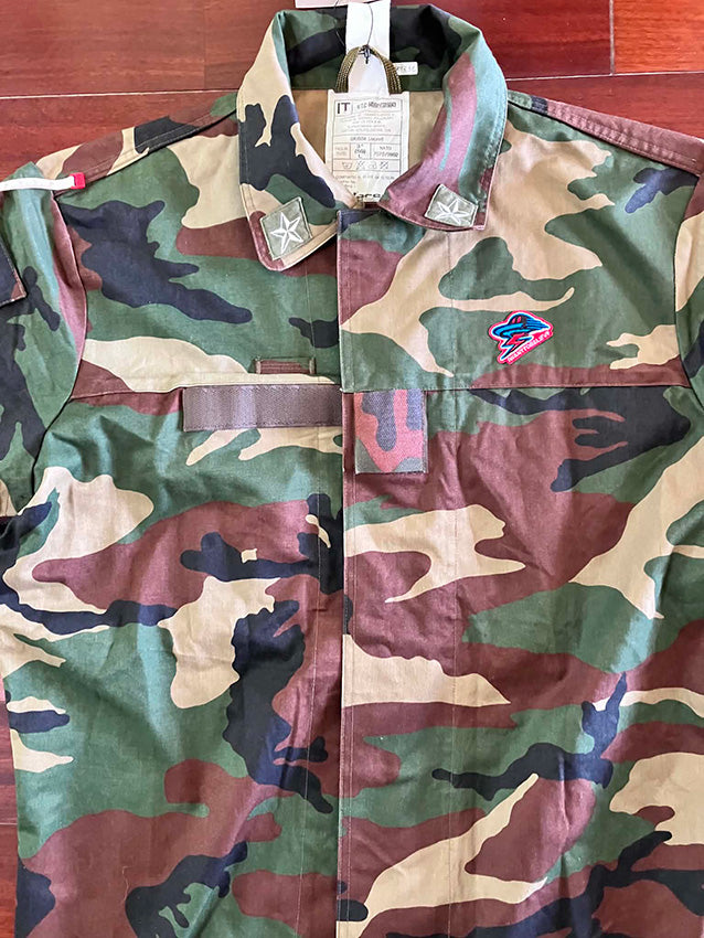Italian Army Field Jacket Combat Jacket Woodland Camo Research Jacket 　size　XL
