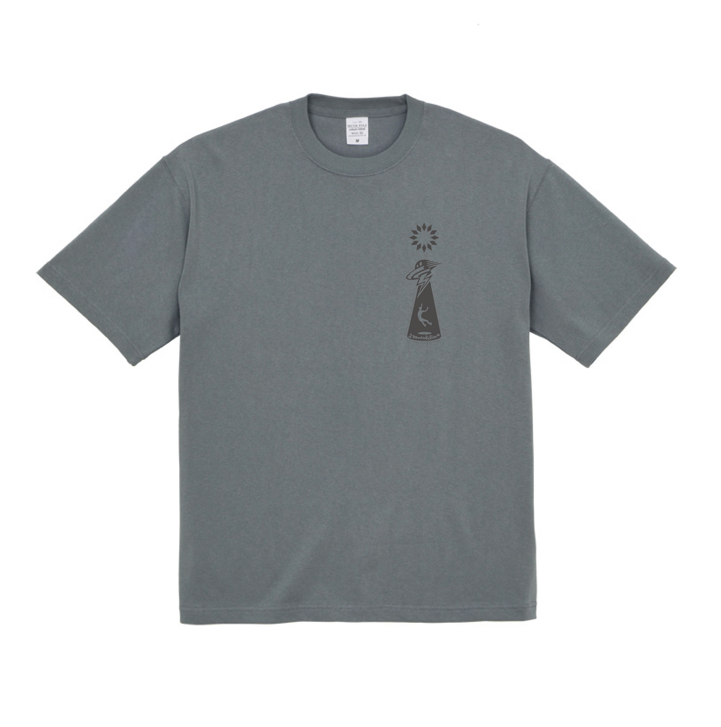 IWANTTOBELIEVE & PUMP PUSH YOUR LIMITS  Flying Climber TEE  STONE GREEN